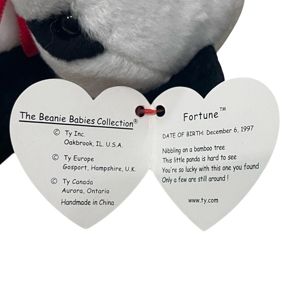 Ty Beanie Baby Babies Fortune Panda Bear 1997 Retired with 1998 Tush Tag Errors - Picture 4 of 6